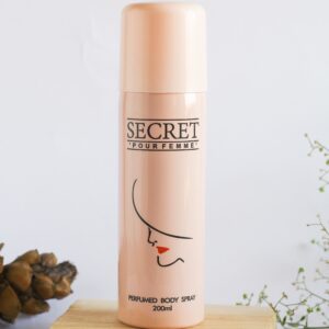 Captivating perfumed body spray bottle on a wooden platform, ideal for beauty product promotions.